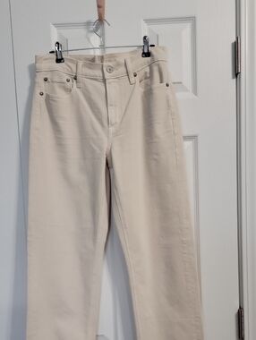 NWOT 2L AMERICAN EAGLE Cream Women's High-Rise Straight Jeans